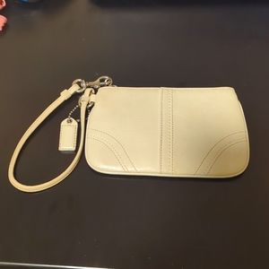 Leather Coach wristlet